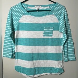 Aeropostale 3/4 Sleeve Women's Striped Top